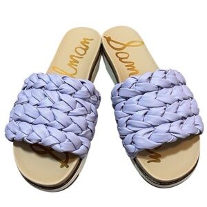 Sam Edelman Ainslie Lilac Purple Woven Slide Sandals, Womens Size 9